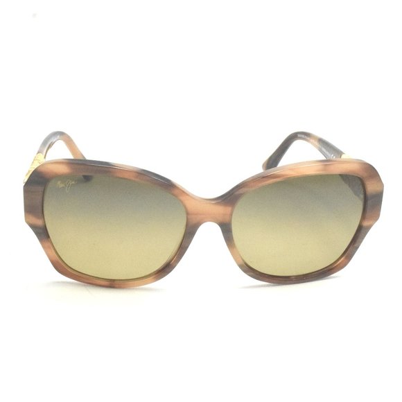 Maui Jim Swaying Palms MJ 530-93 Brown Stripe with 24K Gold / HCL Bronze… - Picture 2 of 6